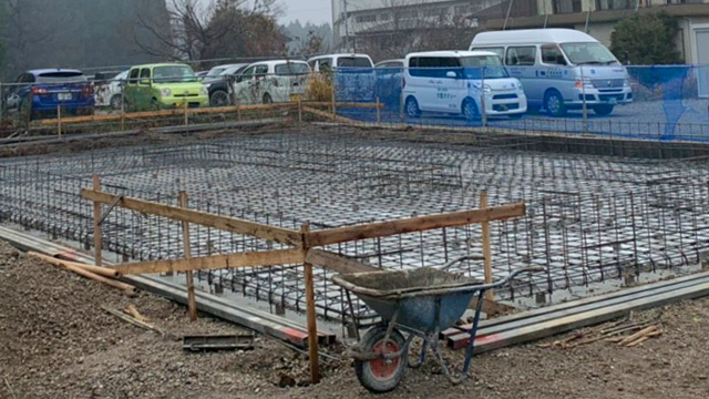 コンクリート打設工事終わりました(クニナ千葉南病院保育園)